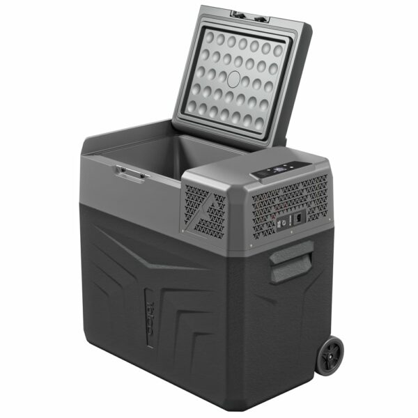 BCX50CARBONopen01 Przenośna lodówka kompresorowa YOLCO BCX50 47L