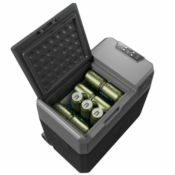 BCX50CARBONopen03 Przenośna lodówka kompresorowa YOLCO BCX50 47L